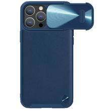 Zastitna futrola Nillkin CamShield Leather S - iPhone 14 Pro plava.