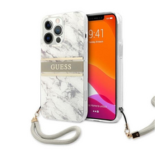 Zastitna futrola Guess Marble Strap - iPhone 13 Pro Max 6.7 siva (GUHCP13XKMABGR).