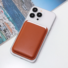 Zastitna futrola Leather Magsafe Pocket - iPhone 14 braon.