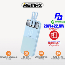 Back Up baterija (univerzalna) prenosiva baterija REMAX Stervui Series RPP-619 PD 20W+ QC 22.5W 10000mAh plavi.