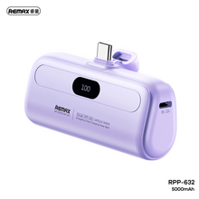 Back Up baterija (univerzalna) prenosiva baterija REMAX Capsule series RPP-632 2A Type C 5000mAh ljubicasta.