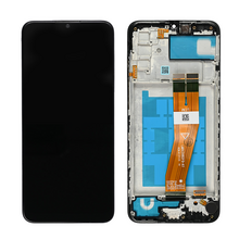 LCD ekran (displej) - Samsung A025/Galaxy A02s (GH81-20181A) (161mm) + touchscreen + okvir crni FULL ORG-SP.