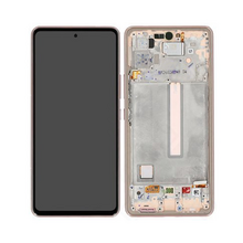 LCD ekran (displej) - Samsung A536/Galaxy A53 5G + touchscreen + okvir Awesome Peach/Gold Service Pack ORG/GH82-28024D.