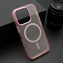 Zastitna futrola SPARKLING MagSafe - iphone 16 (6.1) roze (MS).