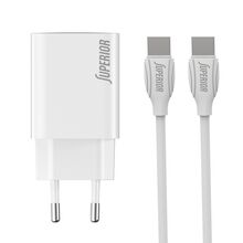 Kucni punjac Superior SU-P103 Super Fast PD 25W 3A Type C na Type C beli (CERT) (MS).