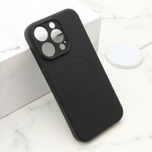 Zastitna futrola VELVET TOUCH MagSafe - iPhone 15 Pro (6.1) crna (MS).