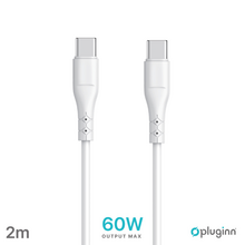 Data kabl Pluginn PI-PD 60W Type C na Type C beli 2m.