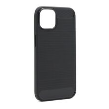 Zastitna silikonska futrola BRUSHED - iPhone 13 (6.1) crna (MS).