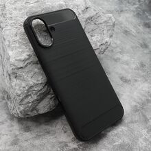 Zastitna silikonska futrola BRUSHED - iPhone 16 Plus (6.7) crna (MS).