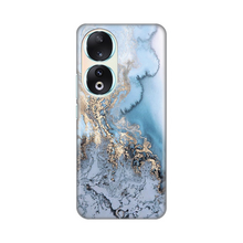 PRINT silikonska futrola - Huawei Honor 90 Blue Gold Marble.