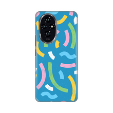 PRINT silikonska futrola - Huawei Honor 200 Happy Lines blue.