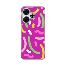 PRINT silikonska futrola - Xiaomi Redmi 13 Happy Lines pink.