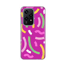 PRINT silikonska futrola - Huawei Honor 200 Lite Happy Lines pink.
