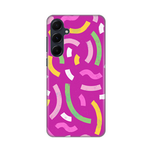 PRINT silikonska futrola - Samsung A556 Galaxy A55 5G Happy Lines pink.