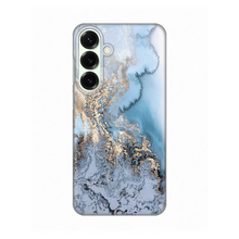 PRINT silikonska futrola - Samsung S936 Galaxy S25 Plus Blue Gold Marble.