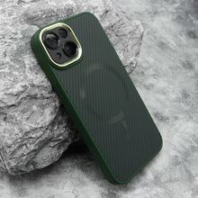 Zastitna futrola CARBON MagSafe - iPhone 14 (6.1) zelena (small camera) (MS).
