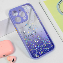 Zastitna futrola okvir Glitter - iPhone 15 Pro 6.1 ljubicasta.