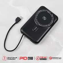 Back Up baterija (univerzalna) prenosiva baterija Oxpower PDW12 12000mAh 3u1 magnetic crna.