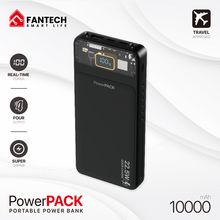 Back Up baterija (univerzalna) Prenosiva baterija Fantech T1 10000mAh QC, PD, 22.5W crni.