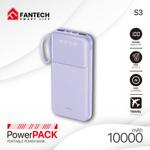 Back Up baterija (univerzalna) Prenosiva baterija Fantech S3 10000mAh, 10W ljubicasti.