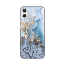 PRINT silikonska futrola - Samsung A055 Galaxy A05 Blue Gold Marble.