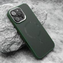 Zastitna futrola CARBON MagSafe - iPhone 16 Pro Max (6.9) zelena (small camera) (MS).