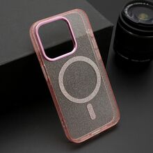 Zastitna futrola SPARKLING MagSafe - iPhone 15 Pro (6.1) roze (MS).