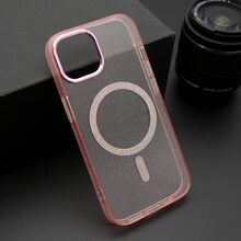 Zastitna futrola SPARKLING MagSafe - iPhone 15 roze (MS).