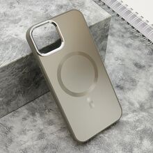 Zastitna futrola COLOR METAL MagSafe - iPhone 13 (6.1) srebrna (MS).