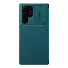 Zastitna futrola Nillkin Qin Pro (plain leather) - Samsung Galaxy S23 Ultra zelena.