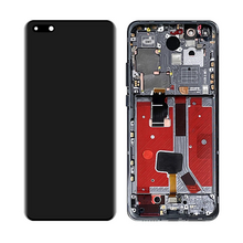 LCD ekran (displej) - Huawei P40 Pro + touchscreen + senzor otiska prsta + okvir crni CHO.