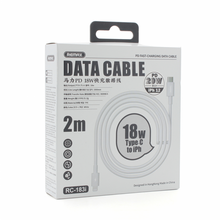 Data kabl REMAX RC-183 PD 20W Type C na iPhone lightning 2m beli.