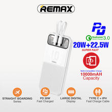 Back Up baterija (univerzalna) prenosiva baterija REMAX Stervui Series RPP-619 PD 20W+ QC 22.5W 10000mAh beli.