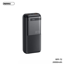 Back Up baterija (univerzalna) prenosiva baterija REMAX Piloteer Series RPP-72 20W+22.5W Fast Charging 20000mAh crni.