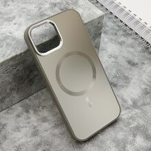 Zastitna futrola COLOR METAL MagSafe - iPhone 15 srebrna (MS).