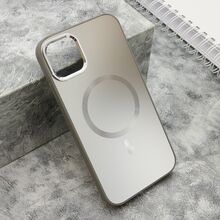 Zastitna futrola COLOR METAL MagSafe - iPhone 11 (6.1) srebrna (MS).