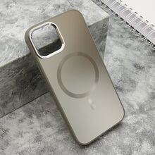 Zastitna futrola COLOR METAL MagSafe - iPhone 12/12 Pro (6.1) srebrna (MS).