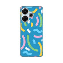 PRINT silikonska futrola - Xiaomi Redmi 13 Happy Lines blue.