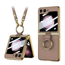 Zastitna futrola GOLD EDGE - Samsung F741B Galaxy Z Flip 6 5G braon (GKK case) (MS).