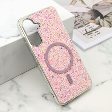 Futrole GLAM GLOW MagSafe - Samsung A566 Galaxy A56 5G roze (MS).