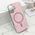 Zastitna futrola GLAM GLOW MagSafe - iPhone 16 (6.1) roze (MS).