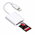 OTG adapter Lighting citac kartica TF/SD beli.