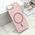 Zastitna futrola GLAM GLOW MagSafe - iPhone 16e/17e (6.1) roze (MS).