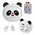 Bluetooth slusalice Panda bele.