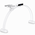 Stona LED lampa Half moon bela.