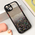 Zastitna futrola okvir Glitter - iPhone 15 Plus crna.