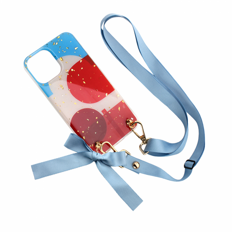 Zastitna futrola Fashion Strap Glitter - iPhone 12 Pro Max 6.7 plava.