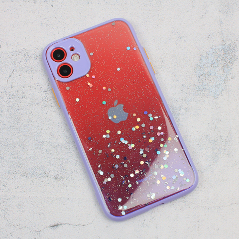 Zastitna futrola okvir Glitter - iPhone 11 6.1 ljubicasta.