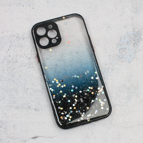 Zastitna futrola okvir Glitter - iPhone 12 Pro 6.1 crna.