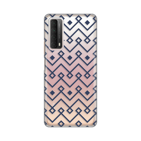 PRINT silikonska futrola skin (ultra tanka) - Huawei P Smart 2021 Blue cubes.